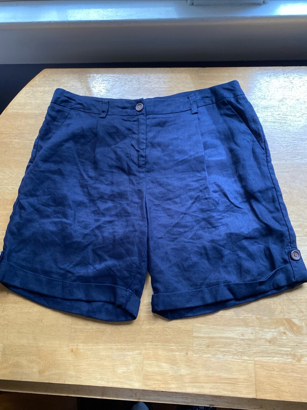 V! Jones New York Signature Size 8 High Rise Blue Shorts Beachy like new